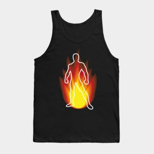 Man In Flames Tank Top